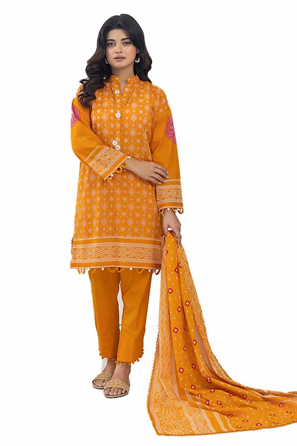 UAE -3PC Unstitched Printed Lawn Suit CL-42286 B