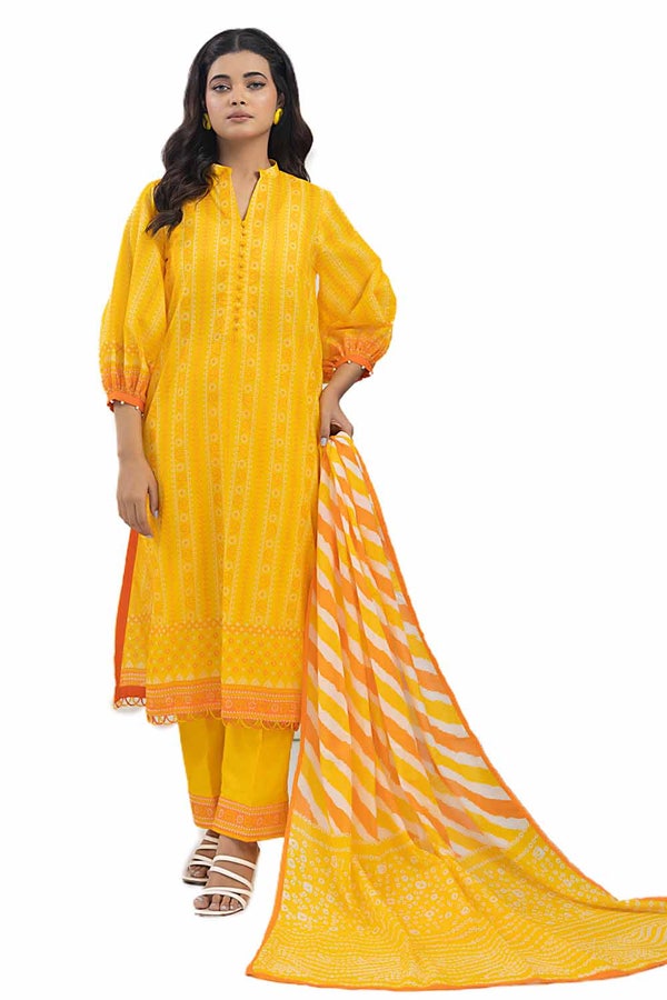 UAE -3PC Unstitched Printed Lawn Suit CL-42288 A
