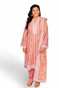 UAE -3PC Unstitched Printed Lawn Suit CL-42295 B