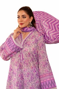 UAE -3PC Unstitched Printed Lawn Suit CL-42299 B