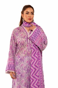 UAE -3PC Unstitched Printed Lawn Suit CL-42299 B