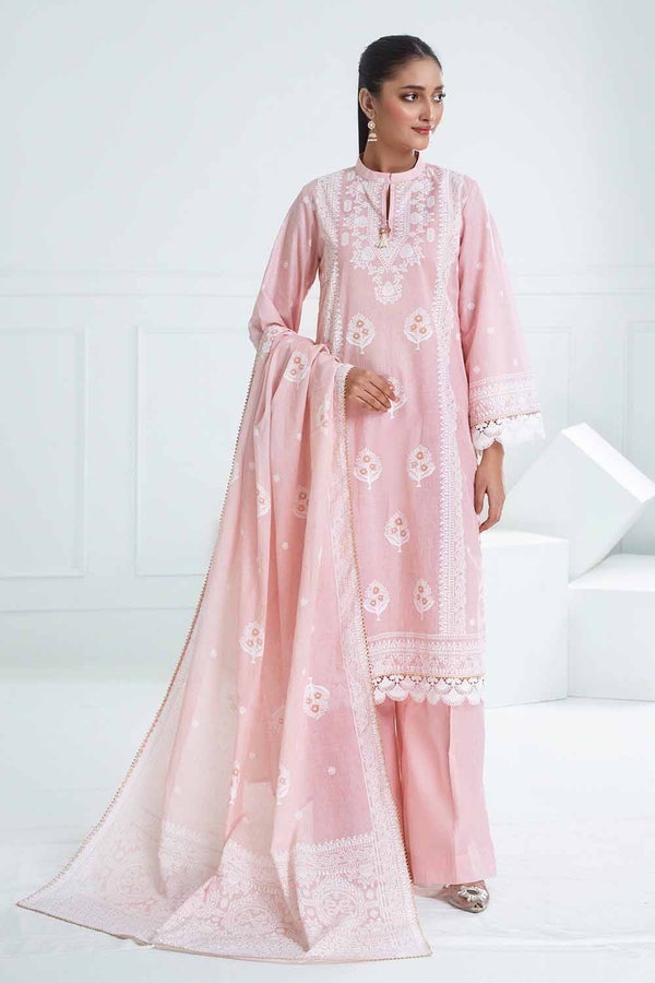 UAE -3 Piece Unstitched Lacquer Printed Lawn Suit CL-42326