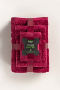 UAE -Claret Combed Towel 6 Pc Set