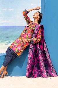 UAE -3 Piece Unstitched Printed Lawn Suit CLP-42018