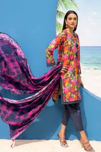 UAE -3 Piece Unstitched Printed Lawn Suit CLP-42018