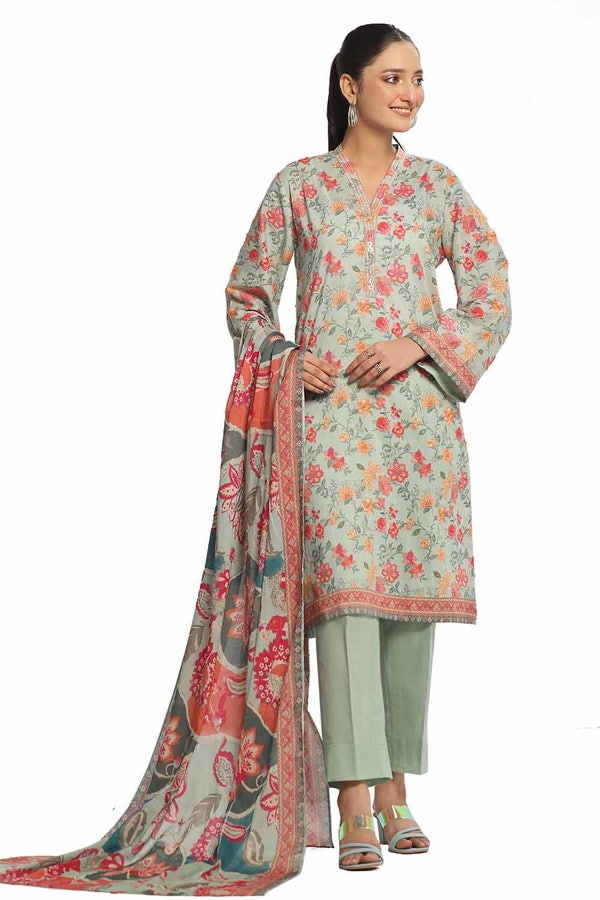 UAE -3 Piece Unstitched Printed Lawn Suit CLP-42085