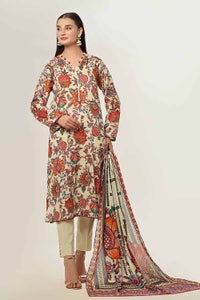 UAE -3 Piece Unstitched Printed Lawn Suit CLP-42090
