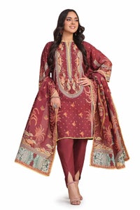 UAE -3 Piece Unstitched Printed Lawn Suit CLP-42129