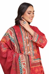 UAE -3 Piece Unstitched Printed Lawn Suit CLP-42130