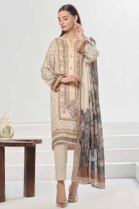 UAE -3 Piece Unstitched Printed Lawn Suit CLP-42173