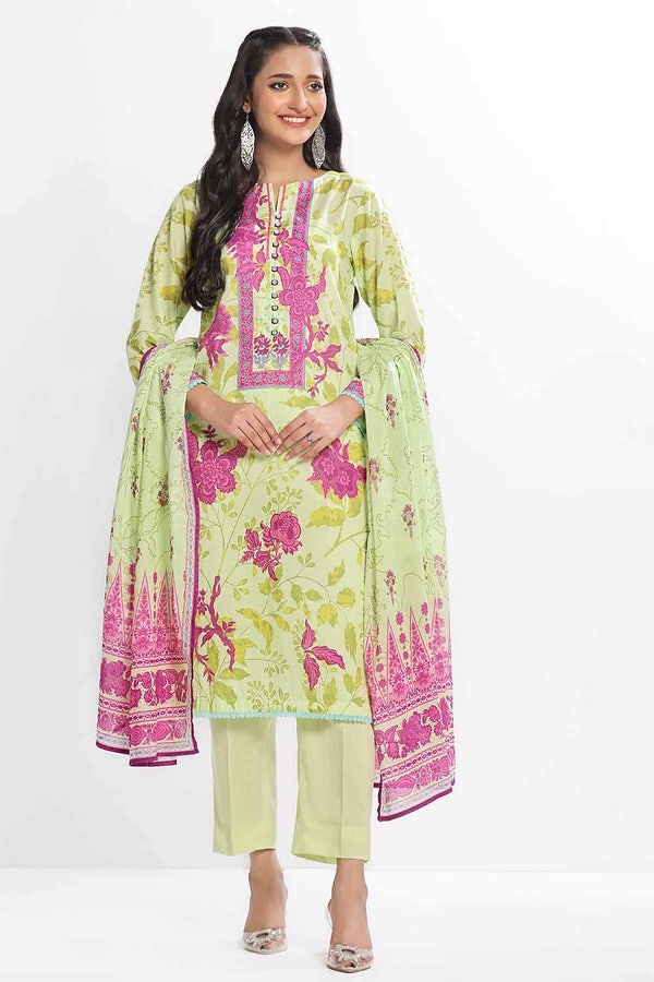 UAE -3 Piece Unstitched Printed Lawn Suit CLP-42193