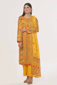 UAE -3 Piece Unstitched Printed Lawn Suit CLP-42197