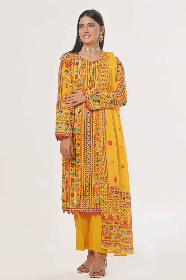 UAE -3 Piece Unstitched Printed Lawn Suit CLP-42197