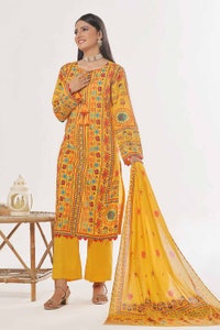UAE -3 Piece Unstitched Printed Lawn Suit CLP-42197