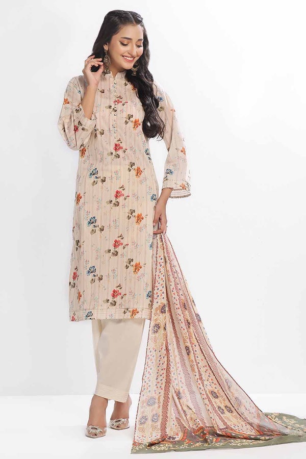 UAE -3 Piece Unstitched Printed Lawn Suit CLP-42199
