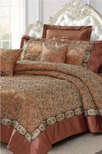 UAE -Cocoa Jacquard Bedspread Set