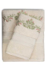 UAE -Cream Combed Embroidered Towel Set
