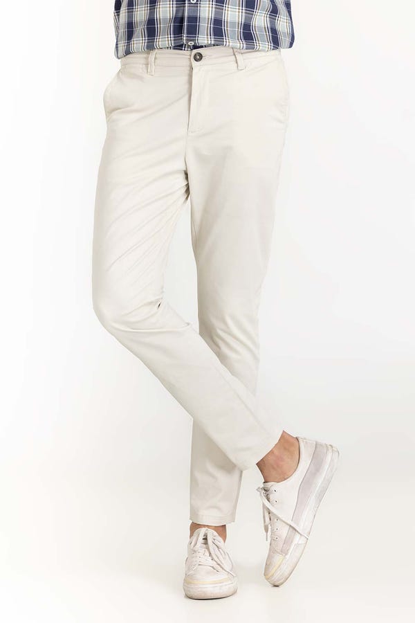 UAE -Cream Basic Dyed Khaki Pant TR-KHPD22-046