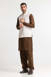 UAE -Cream Basic Waist Coat WC-PD24-014