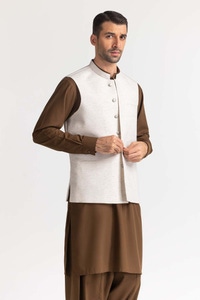 UAE -Cream Basic Waist Coat WC-PD24-014