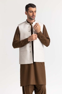 UAE -Cream Basic Waist Coat WC-PD24-014