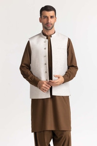 UAE -Cream Basic Waist Coat WC-PD24-014