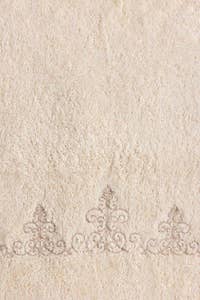 UAE -Cream Combed Embroidered 3 Pcs Towel Set