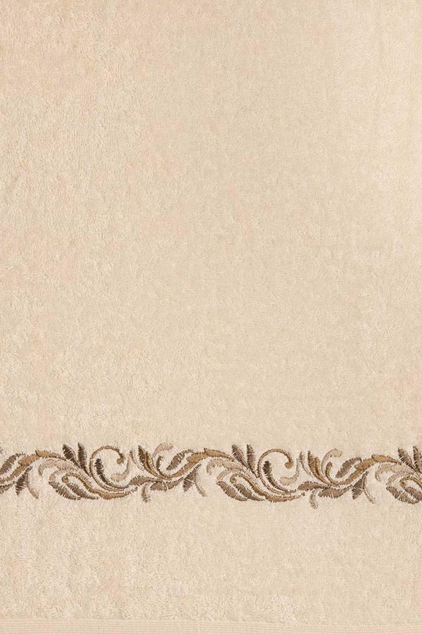 UAE -Cream 3 Pcs Combed Embroidered Towel Set