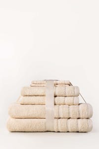 UAE -Cream Combed Towel 6 Pc Set