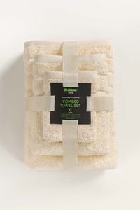 UAE -Cream Combed Towel 6 Pc Set