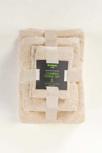 UAE -Cream Combed 6 Pcs Towel Set