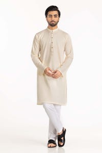 UAE -Cream Embroidered Kurta KR-EMB22-023