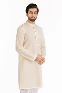 UAE -Cream Embroidered Kurta KR-EMB22-023