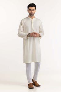 UAE -Cream Embroidered Kurta KR-EMB23-007