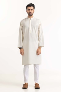 UAE -Cream Embroidered Kurta KR-EMB24-003