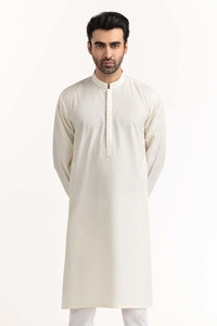 UAE -Cream Embroidered Kurta KR-EMB24-003