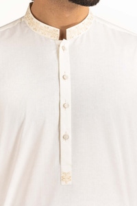 UAE -Cream Embroidered Kurta KR-EMB24-011