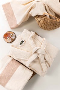 UAE -Cream Waffle Bathrobe