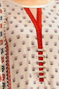 UAE -3 Piece Unstitched Printed Cotail Suit CV-42002