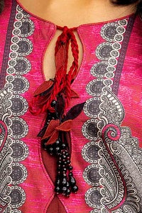 UAE -3 Piece Unstitched Printed Cotail Suit CV-42004