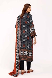 UAE -3 Piece Unstitched Printed Cotail Suit CV-42006