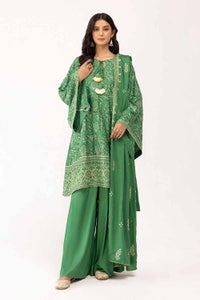 UAE -3 Piece Unstitched Embroidered Cotail Suit with Embroidered Cotail Dupatta CV-42007