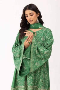 UAE -3 Piece Unstitched Embroidered Cotail Suit with Embroidered Cotail Dupatta CV-42007