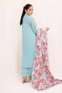 UAE -3 Piece Unstitched Embroidered Printed Lawn Suit with Printed Leno Dupatta DB-42016
