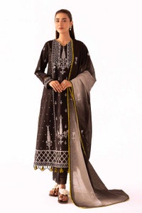 UAE -3 Piece Unstitched Embroidered Printed Jacquard Suit with Lawn Dupatta DB-42030