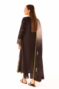UAE -3 Piece Unstitched Embroidered Printed Jacquard Suit with Lawn Dupatta DB-42030