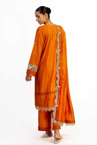 UAE -3 Piece Unstitched Embroidered Printed Jacquard Suit with Lawn Dupatta DB-42031