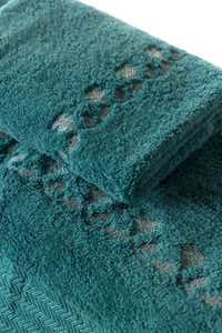 UAE -Deep Lake Combed 3Pc Embroidered Towel Set