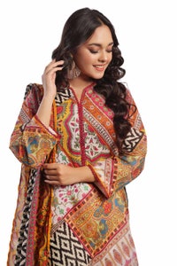 UAE -3 Piece Unstitched Printed Lawn Suit CLP-42175