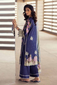 UAE -3PC Embroidered Cambric Unstitched Suit with Digital Printed Lawn Dupatta CBE-32013